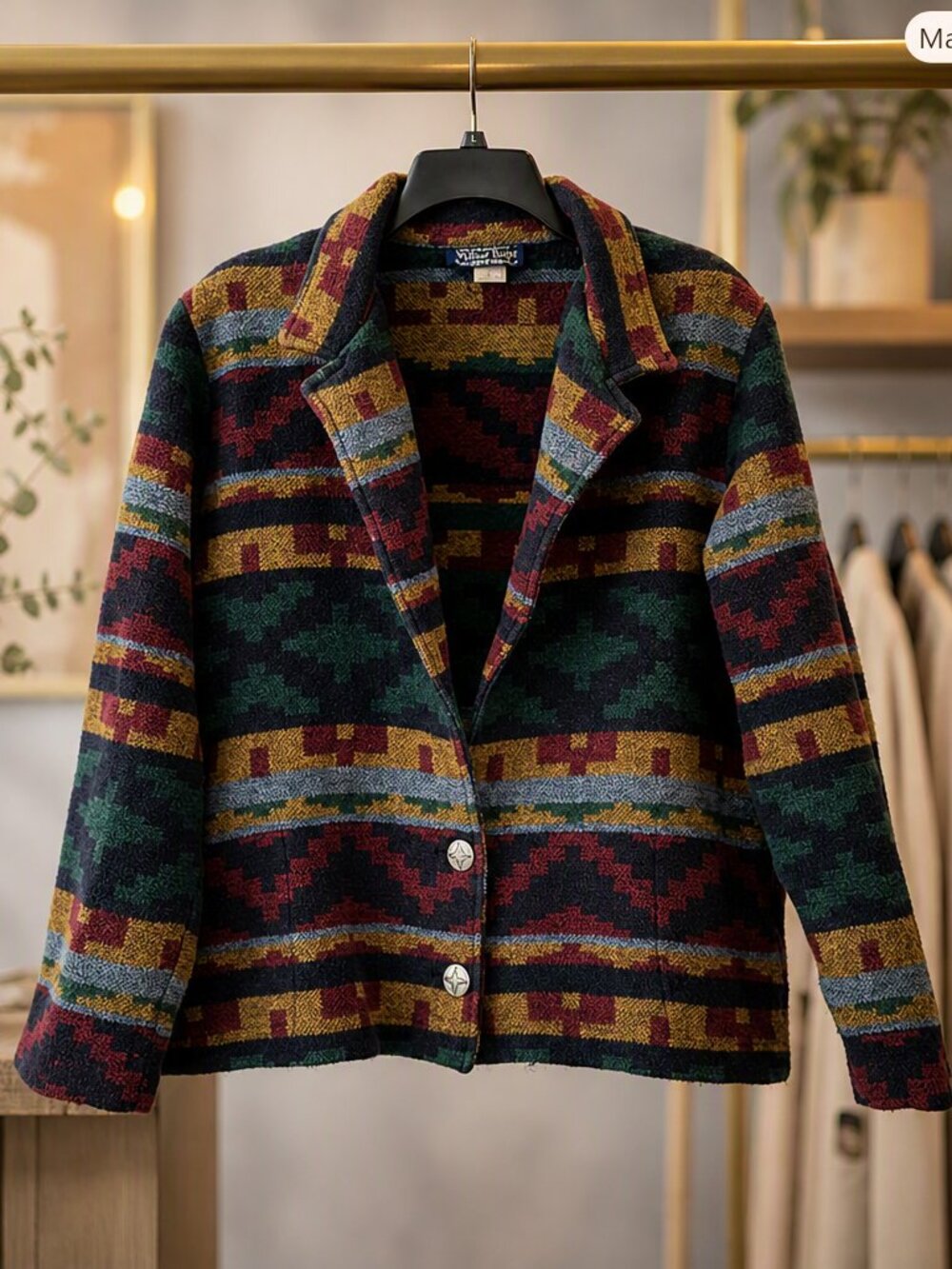 Vintage Willow Ridge Wool Blend Cardigan Size 14T